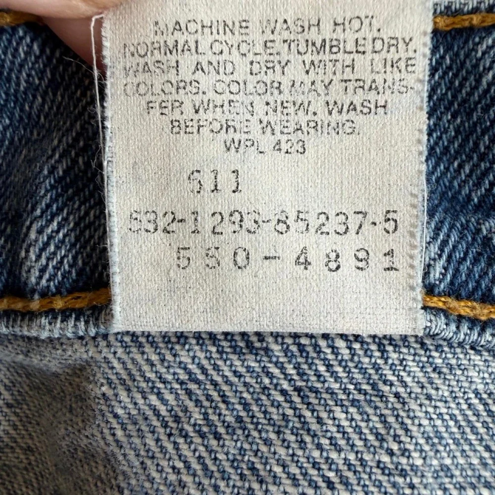 Vintage 1993 Levis 550 Jeans Mens 36x34 Made in USA Relaxed Tapered Blue Denim